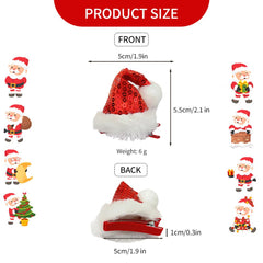 JATOMSSM Santa hat feather hair clip adds playful holiday charm.