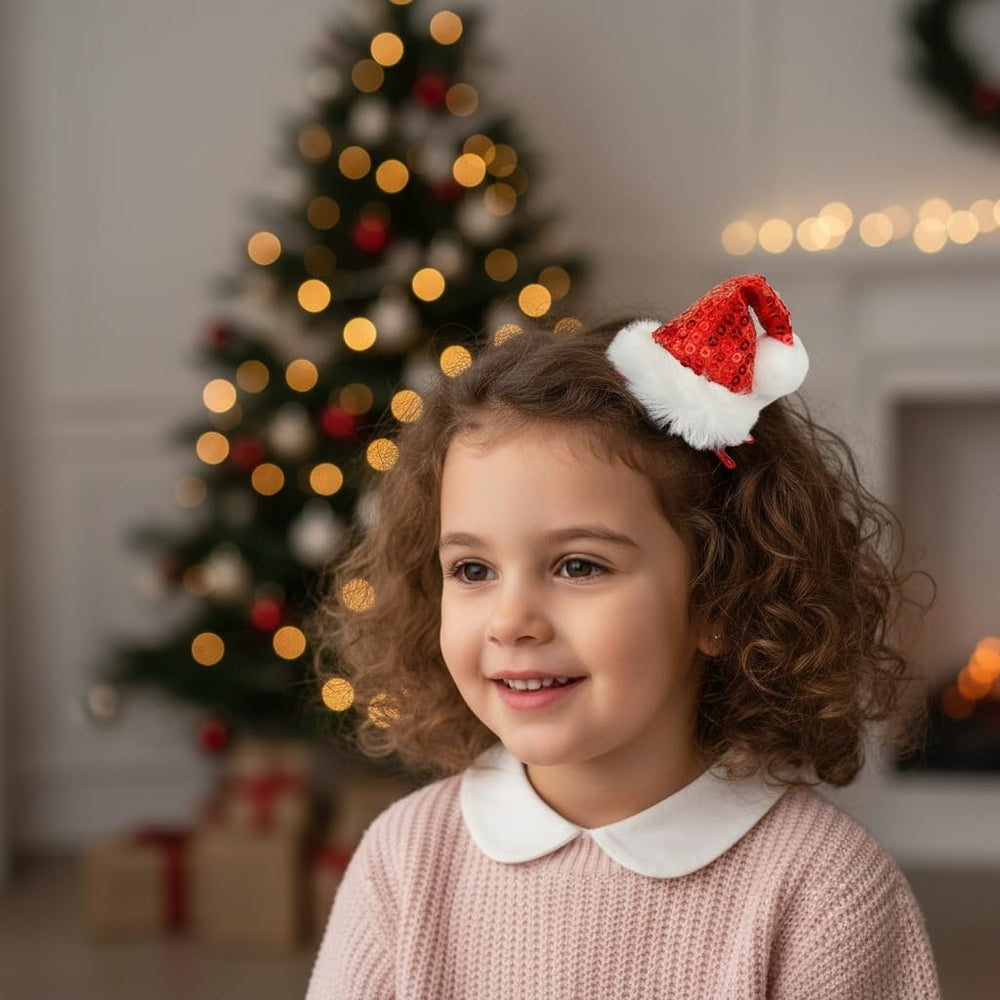 JATOMSSM Womens Christmas hair clip suitable for cosplay and events.