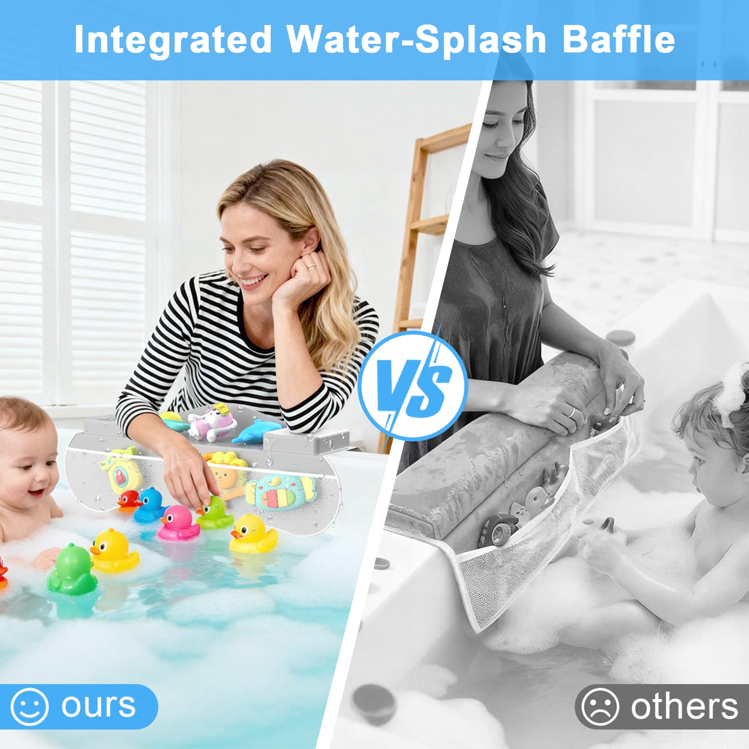 JAUPH eight suction cups secure the kneeler for a stable tub setup