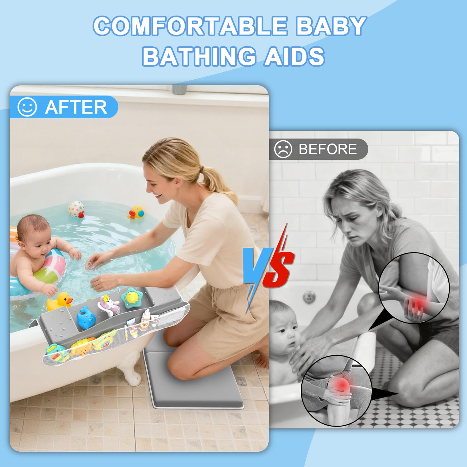 JAUPH silicone arm cushion adds soft support for caregiver during baths