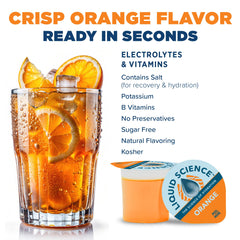 Java House Liquid Science Orange crisp flavor enhances refreshing hydration during workouts.