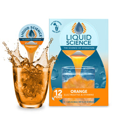 Java House Liquid Science Orange pod for peel-and-pour hydration on the go.