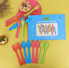 Jawbush kids spoons in green, perfect for toddler meals and easy handling.