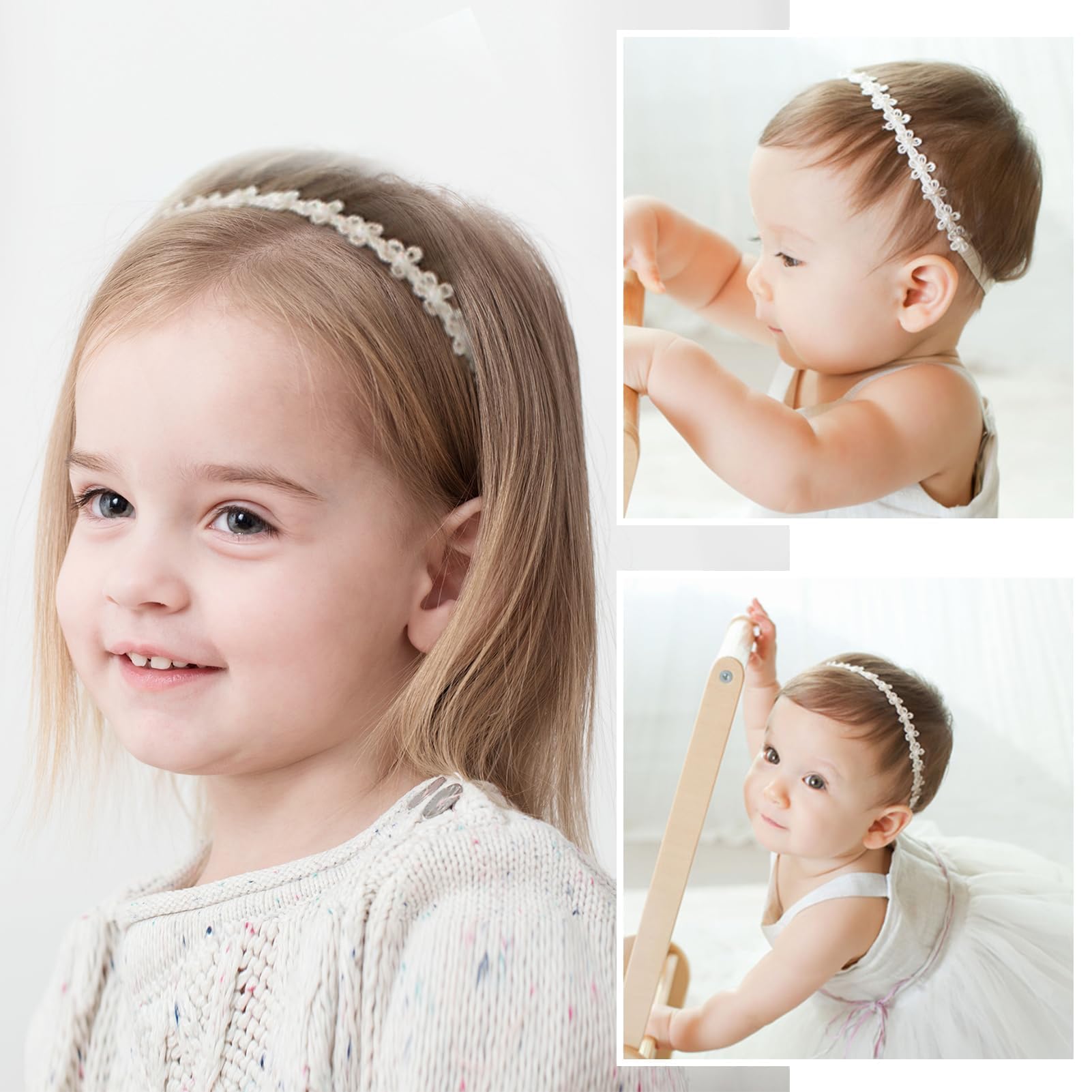 Jawfait adjustable headband stretches from 18 to 20 inches for growing infants