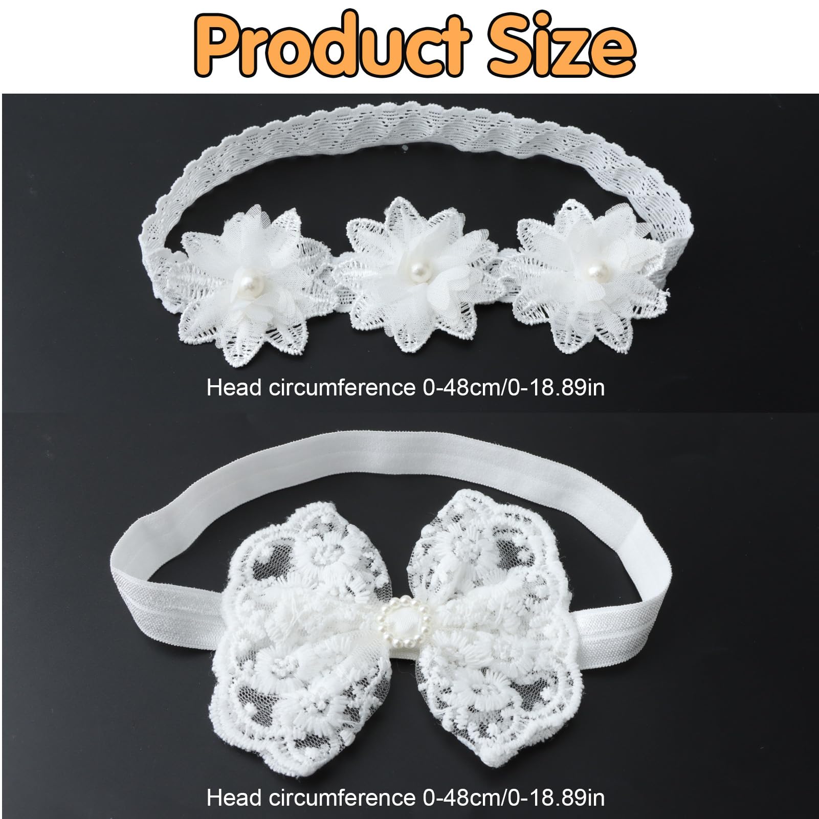 Close-up of Jawfait headband showing pearl embellishment on white flower.