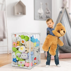 JAWNLITY PVC zoo organizer full setup demonstrates space-saving vertical storage for rooms