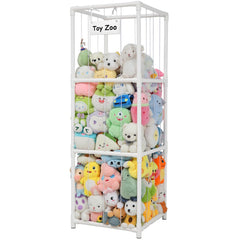 JAWNLITY zoo storage assembly shows a sturdy PVC frame for kid-friendly organization.