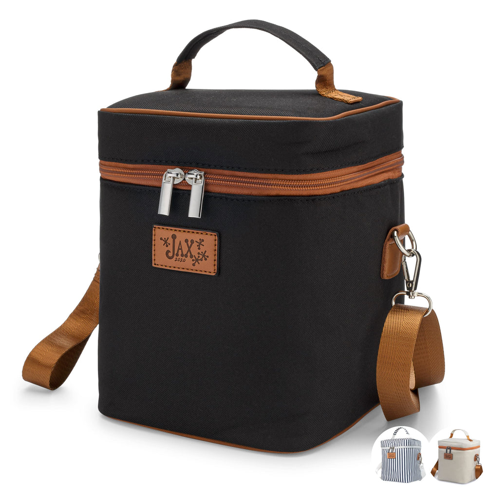 Jax 2020 breastmilk cooler bag with six-bottle capacity for on-the-go feeding