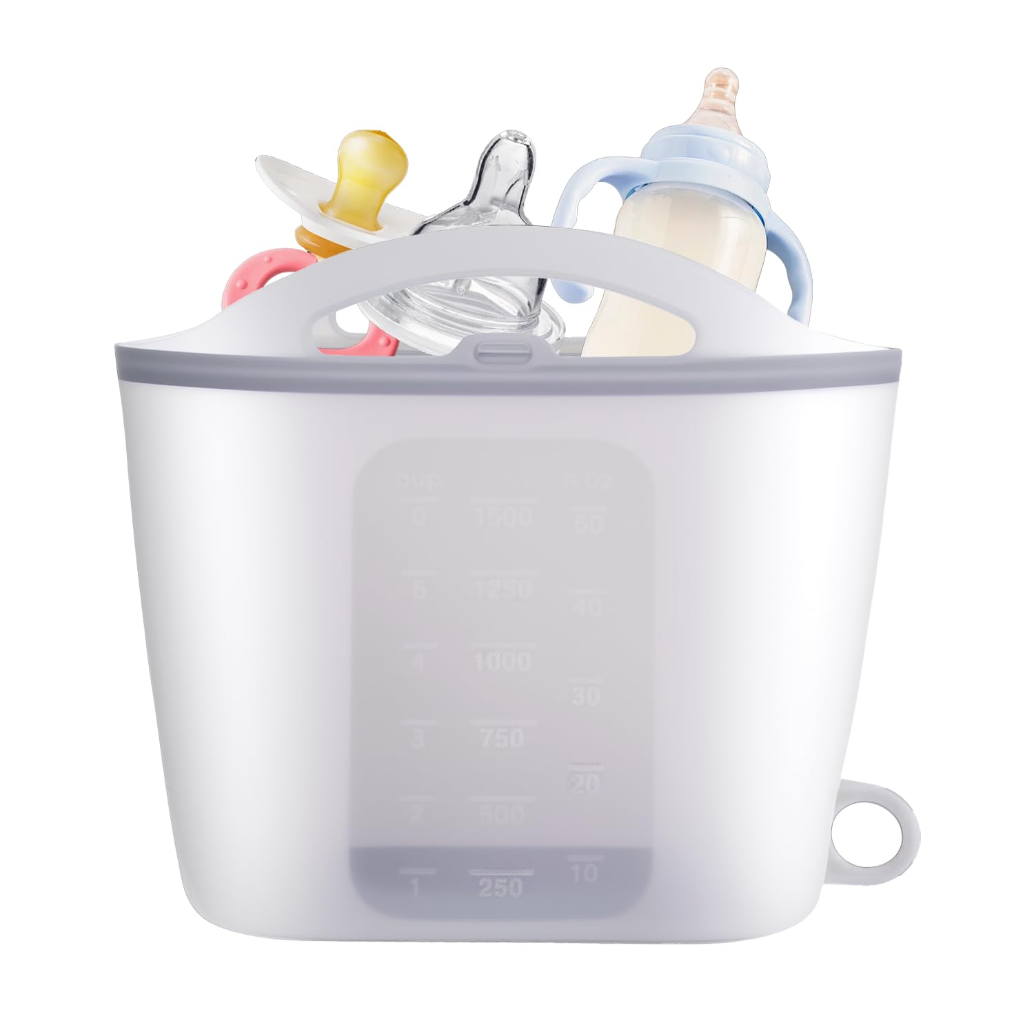 Jaxbo silicone microwave steam bag 1500ml for quick bottle sterilization.