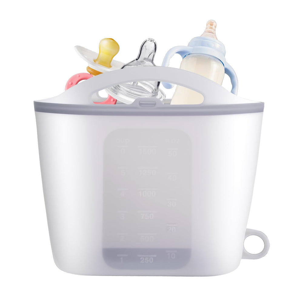 Jaxbo silicone microwave steam bag 1500ml for quick bottle sterilization.