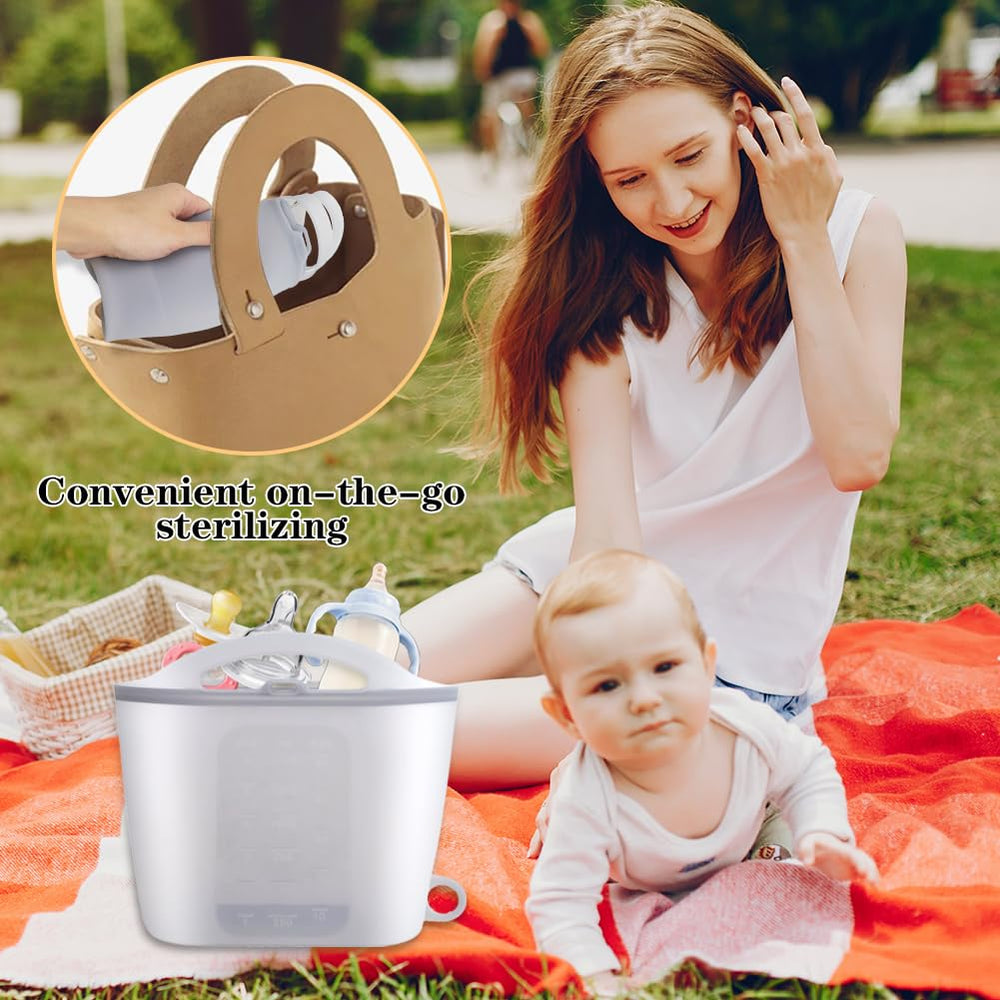 Jaxbo travel-friendly sterilization bag fits busy parents' routines.