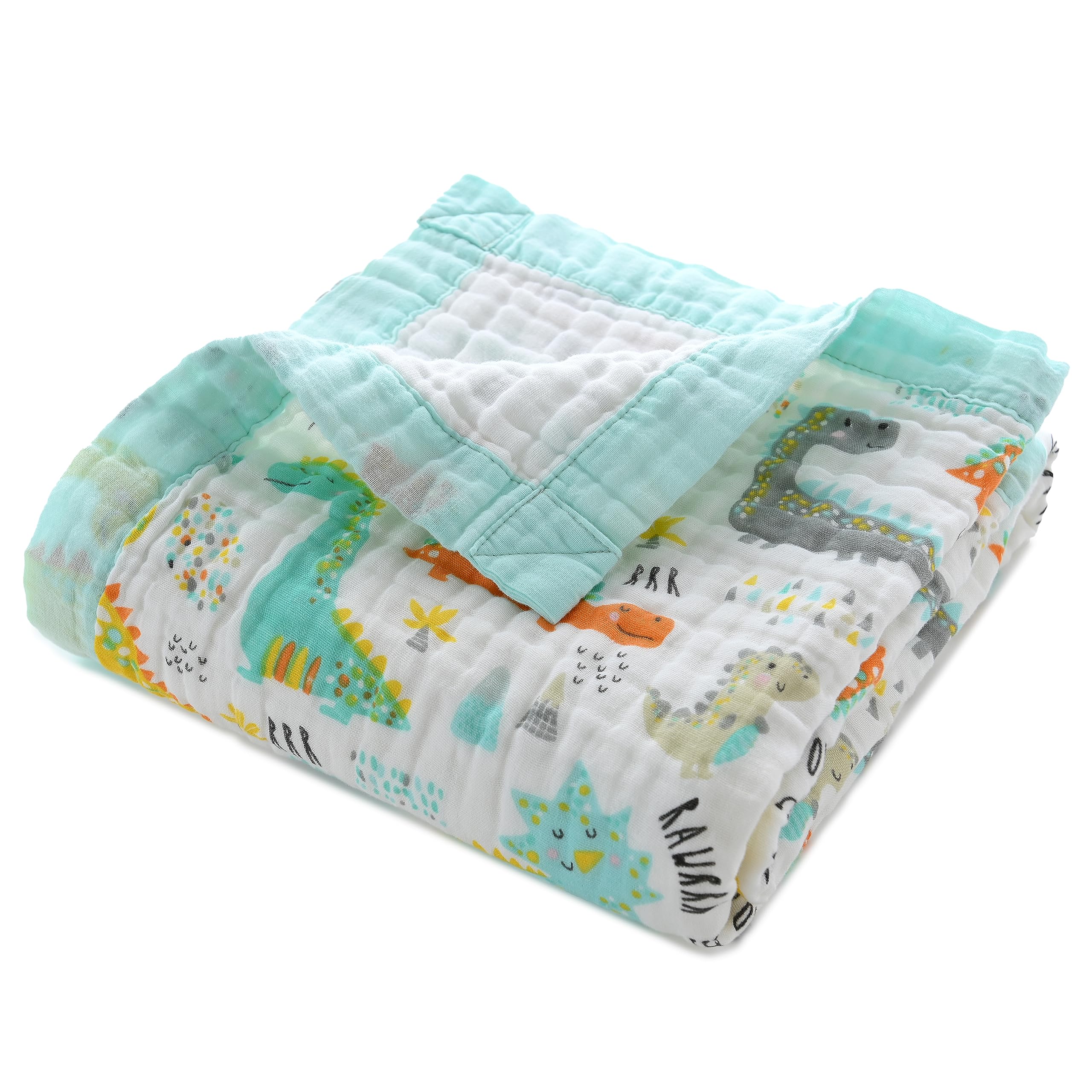 Jay and Ava four-layer muslin blanket folded shows breathable warmth