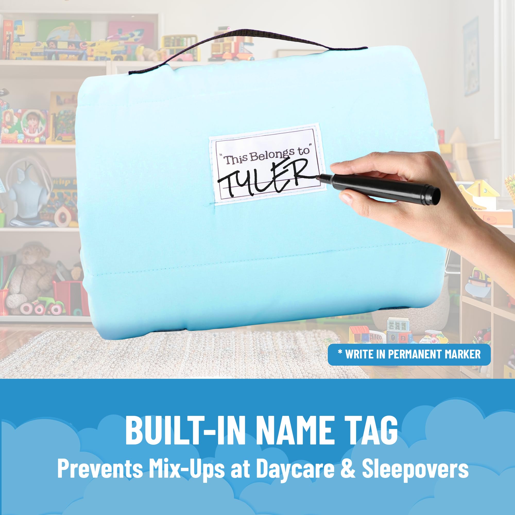 Jay Franco Blaze graphics on the nap mat showcase licensed artwork
