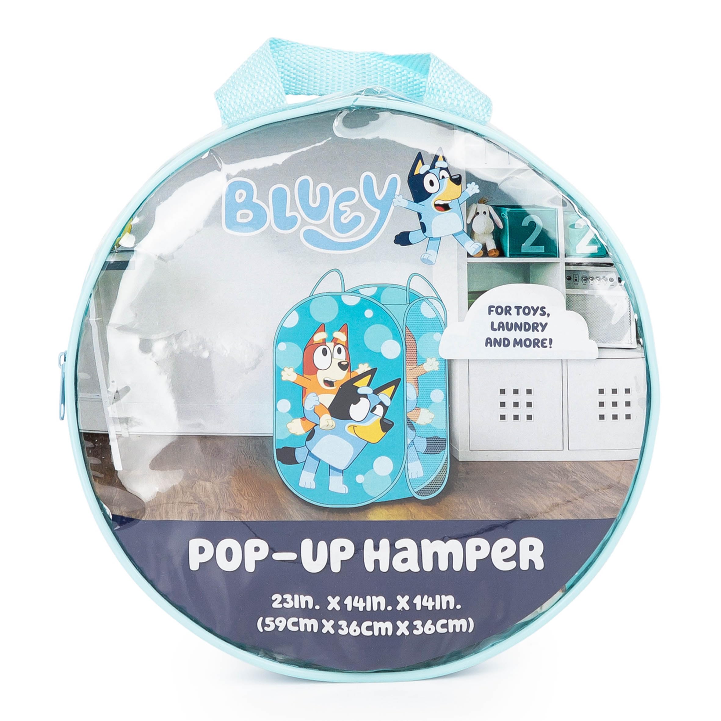 Jay Franco Bluey & Bingo pop-up hamper adds playful decor to kids' room