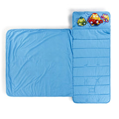 Cushioned pillow insert on the Jay Franco Iron Man nap mat