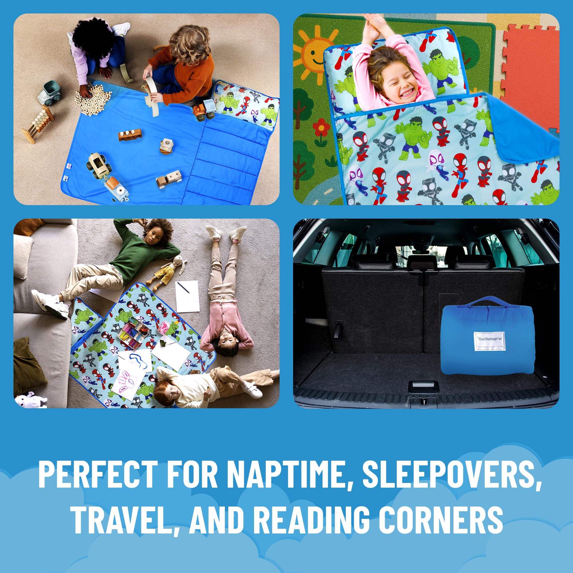 Jay Franco nap mat blanket offers warm coverage for quiet time and travel.