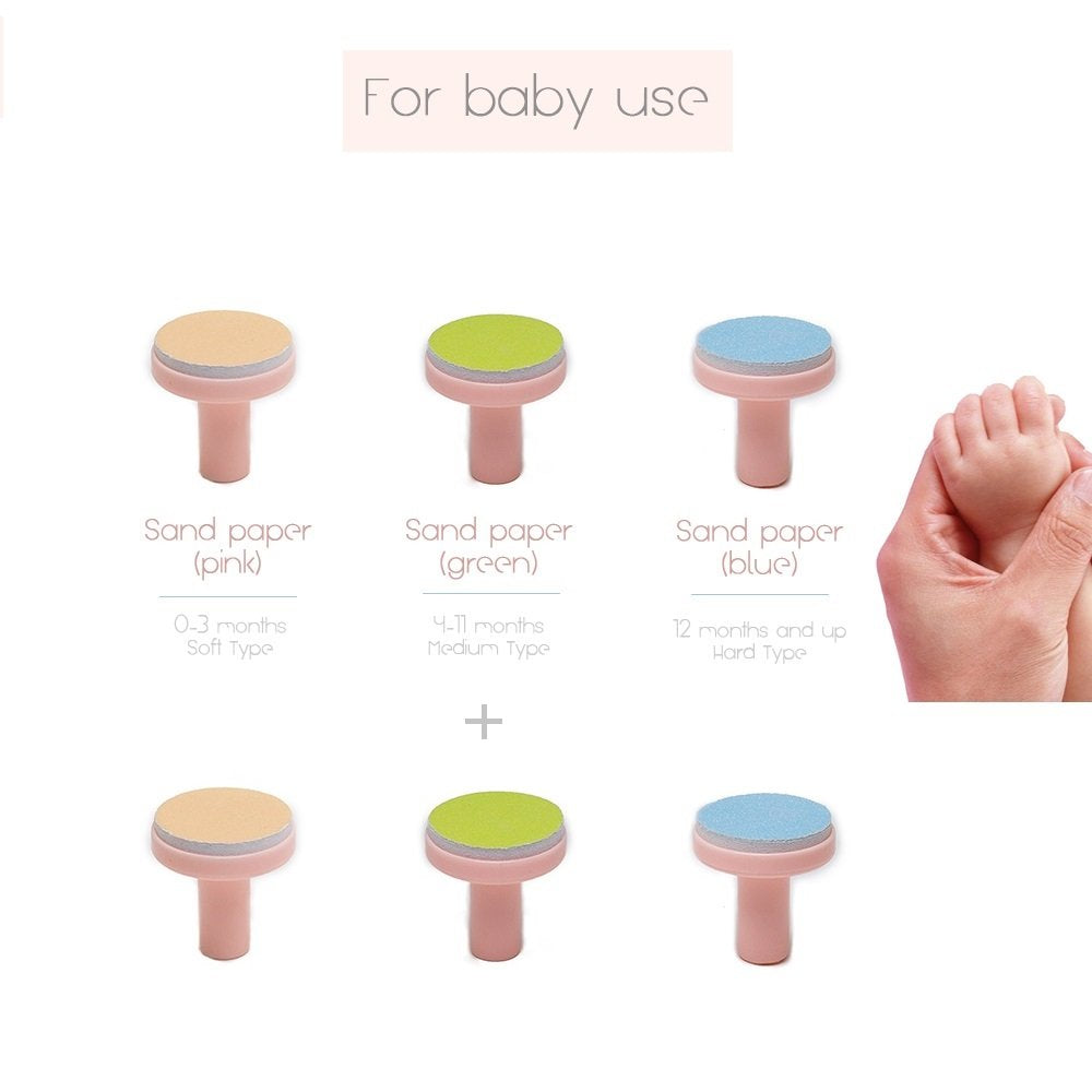 Jaybva blue-base replacement pad for comfortable filing on little nails.