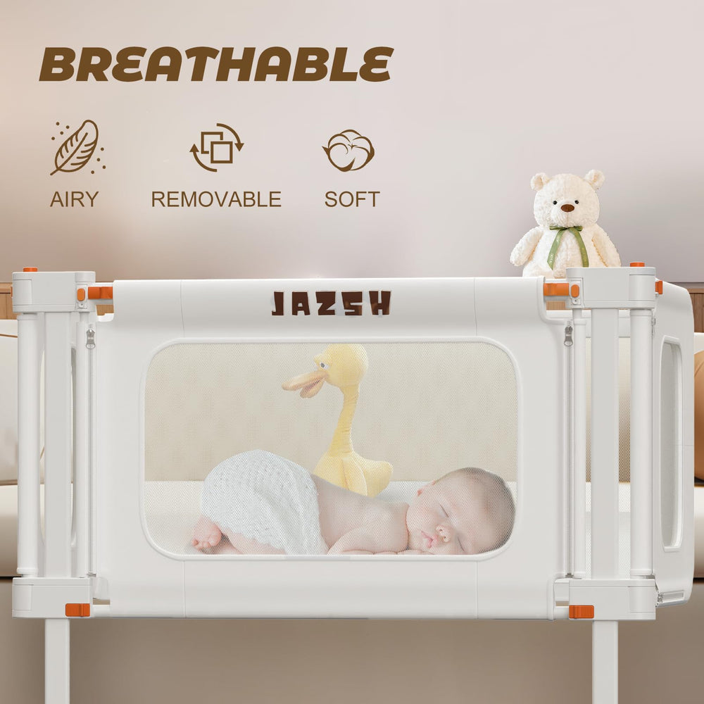 JAZSH fold-away bassinet enables easy setup and secure co-sleeping anywhere.