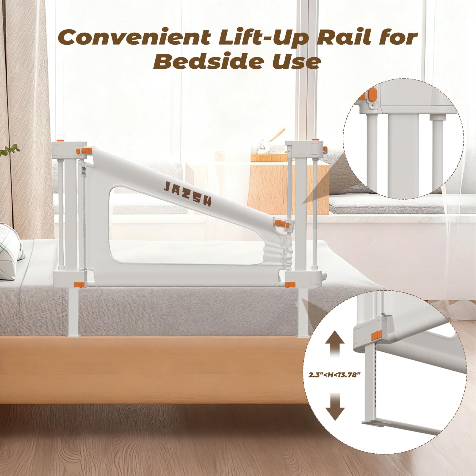 JAZSH premium-iron-frame provides durable stability for daily family use.