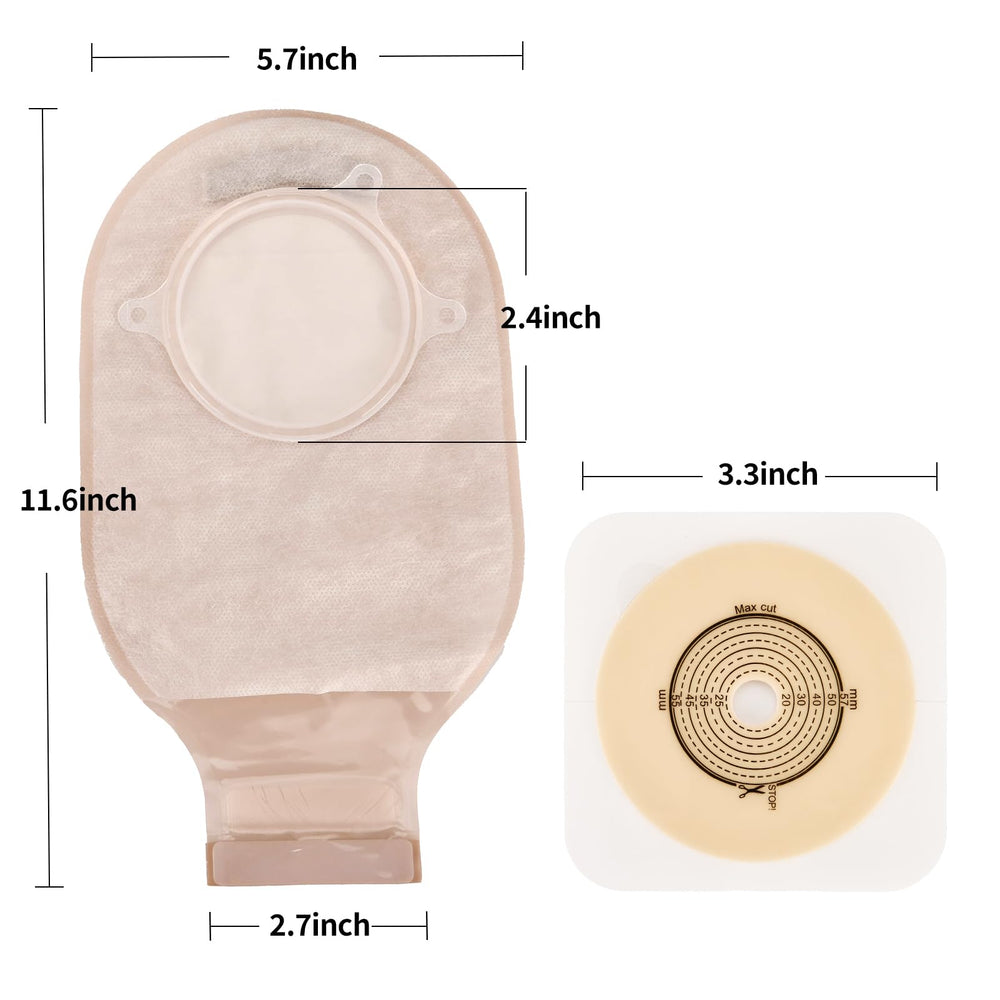 Jctracy soft skin-colored ostomy pouch offers discreet wear.