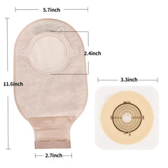 Jctracy soft skin-colored ostomy pouch offers discreet wear.