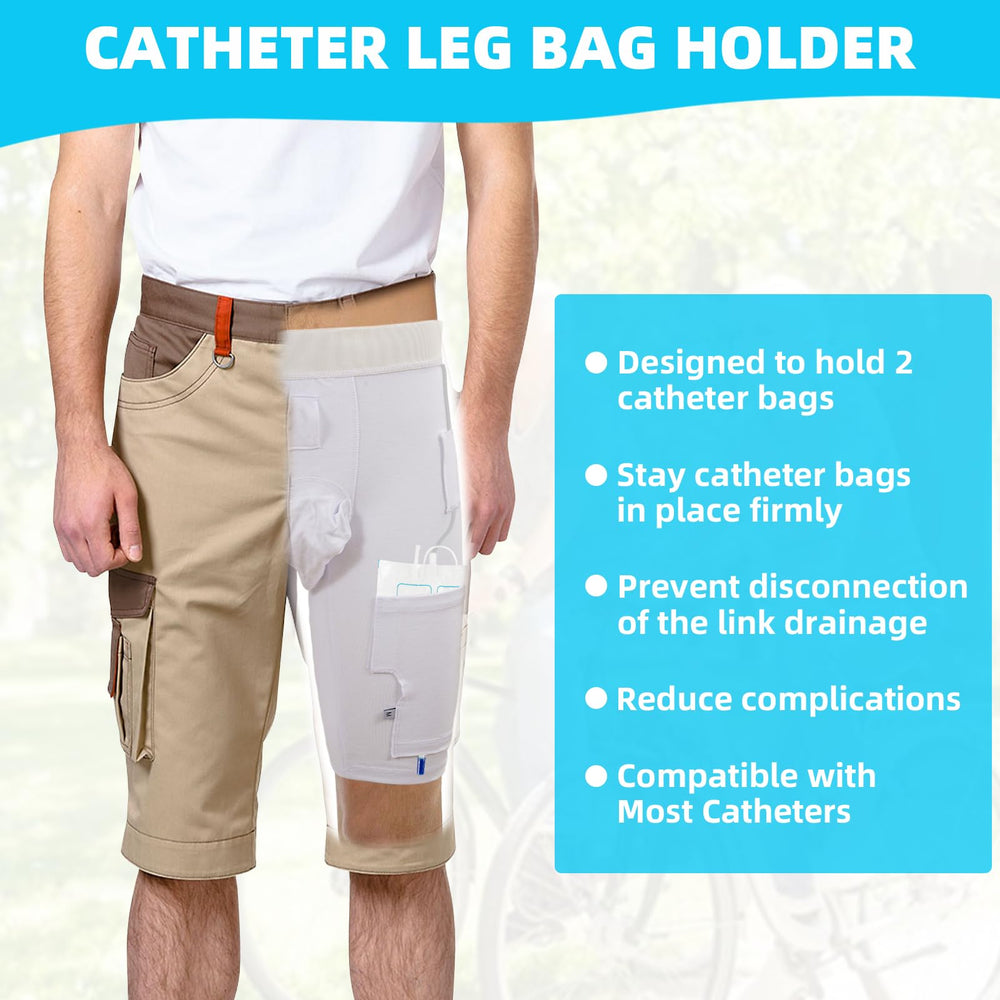 JDVBDNK white M bag holder on leg for stable drainage.