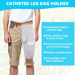 JDVBDNK white M bag holder on leg for stable drainage.