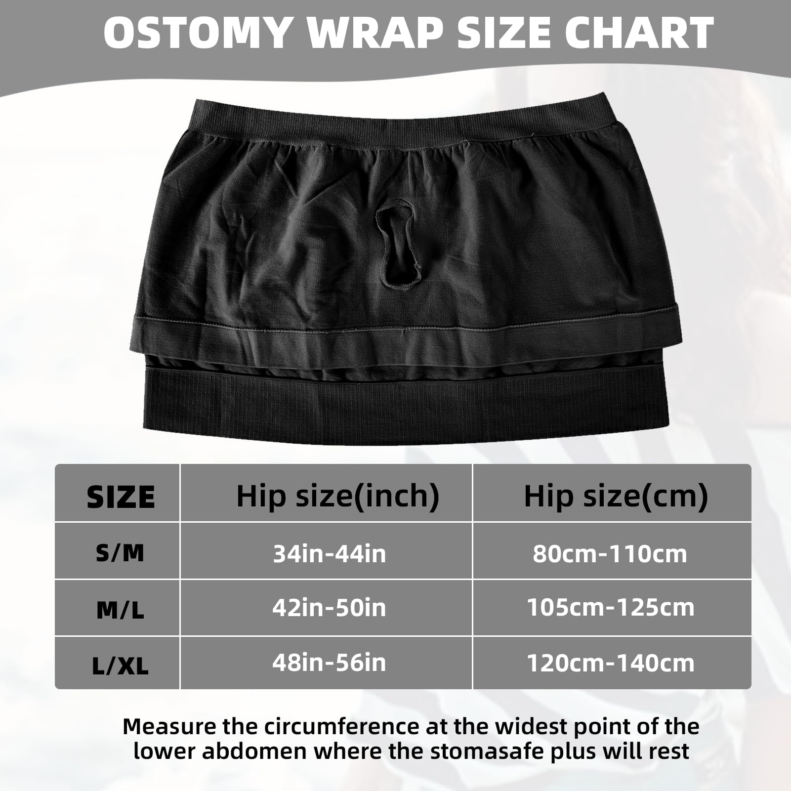 JDVBDNK ostomy wrap double layer protects skin and reduces friction.