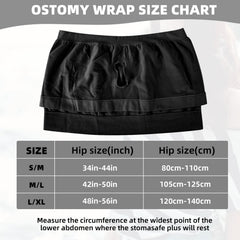 JDVBDNK ostomy wrap double layer protects skin and reduces friction.