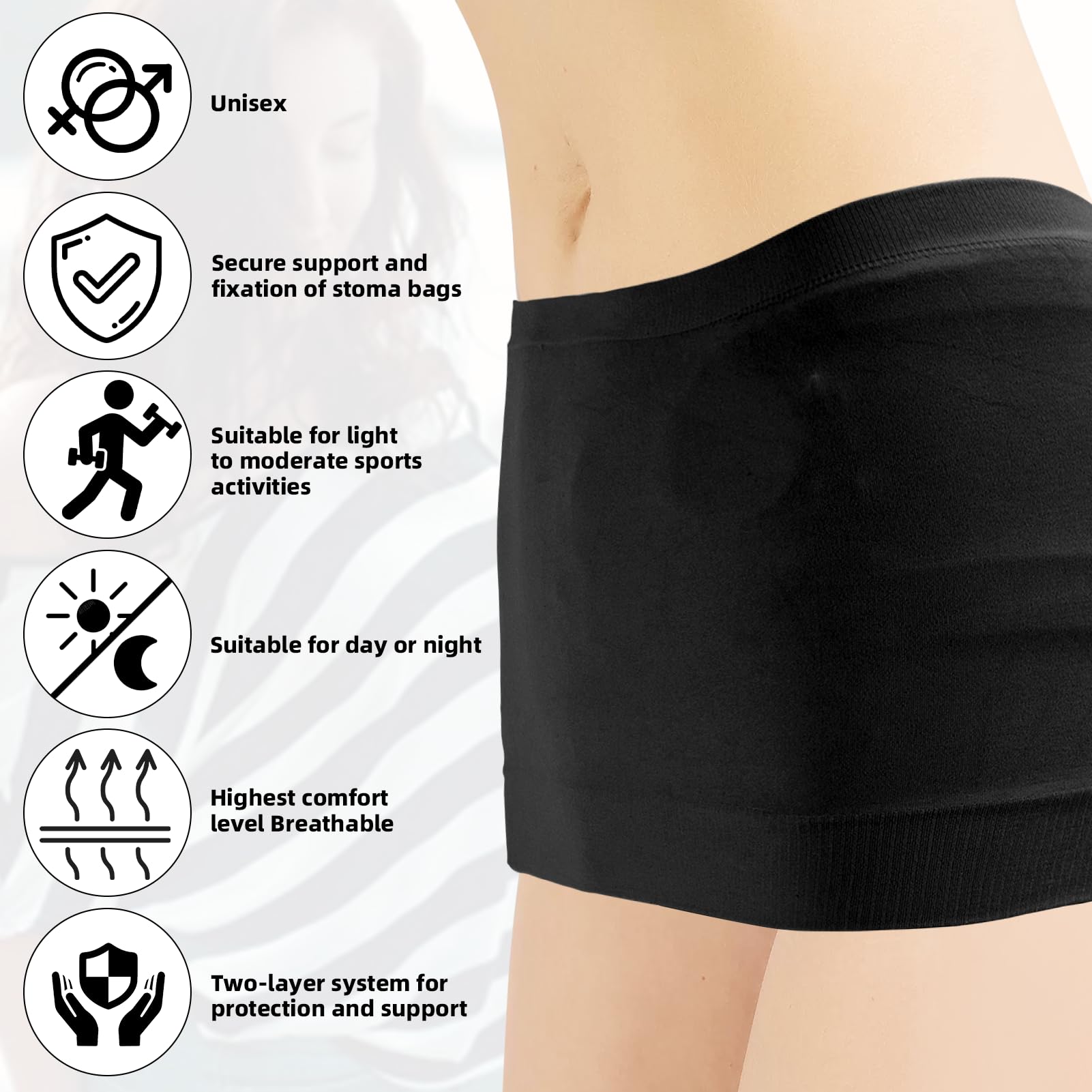 JDVBDNK ostomy wrap size guide helps you pick a comfortable fit.