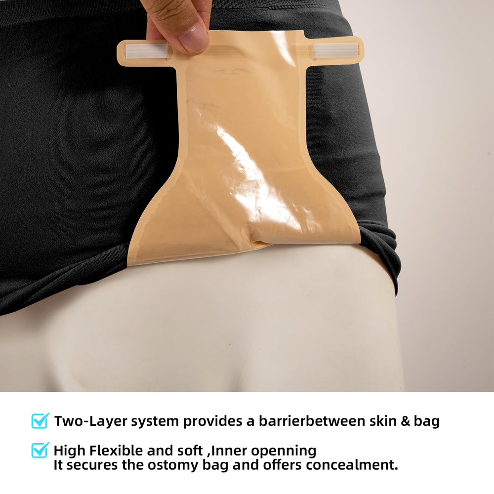 JDVBDNK privacy-underwear-look conceals ostomy pouch under clothing.