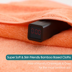 Orange JEFFSUN cloth aids easy bath time identification