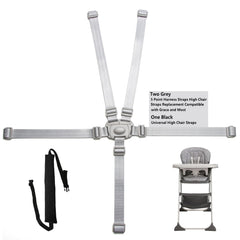 Jekarsy two-pack high chair straps buckle closeup for secure fastening.