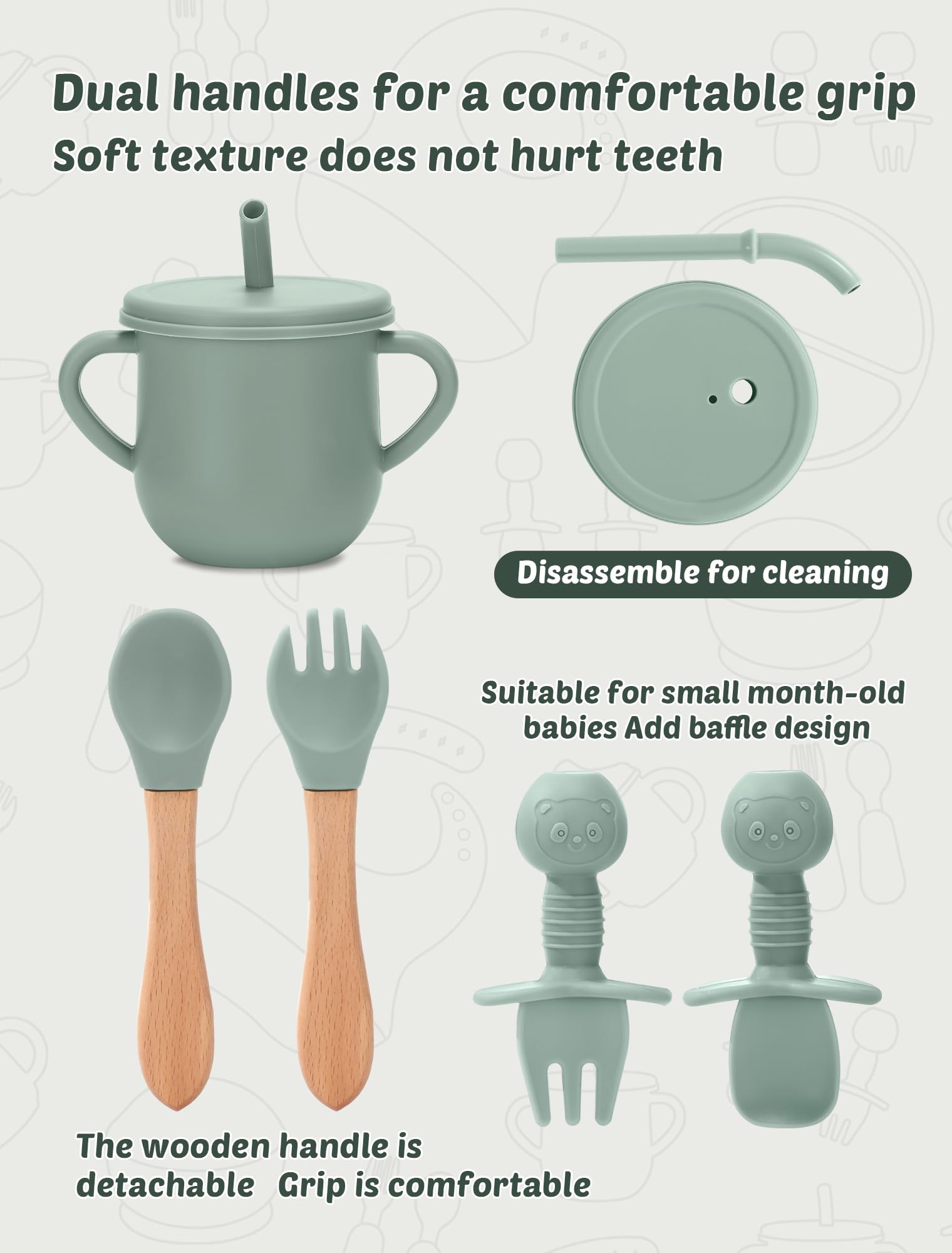 JELLDJK adjustable silicone bibs protect clothing during messy meals.