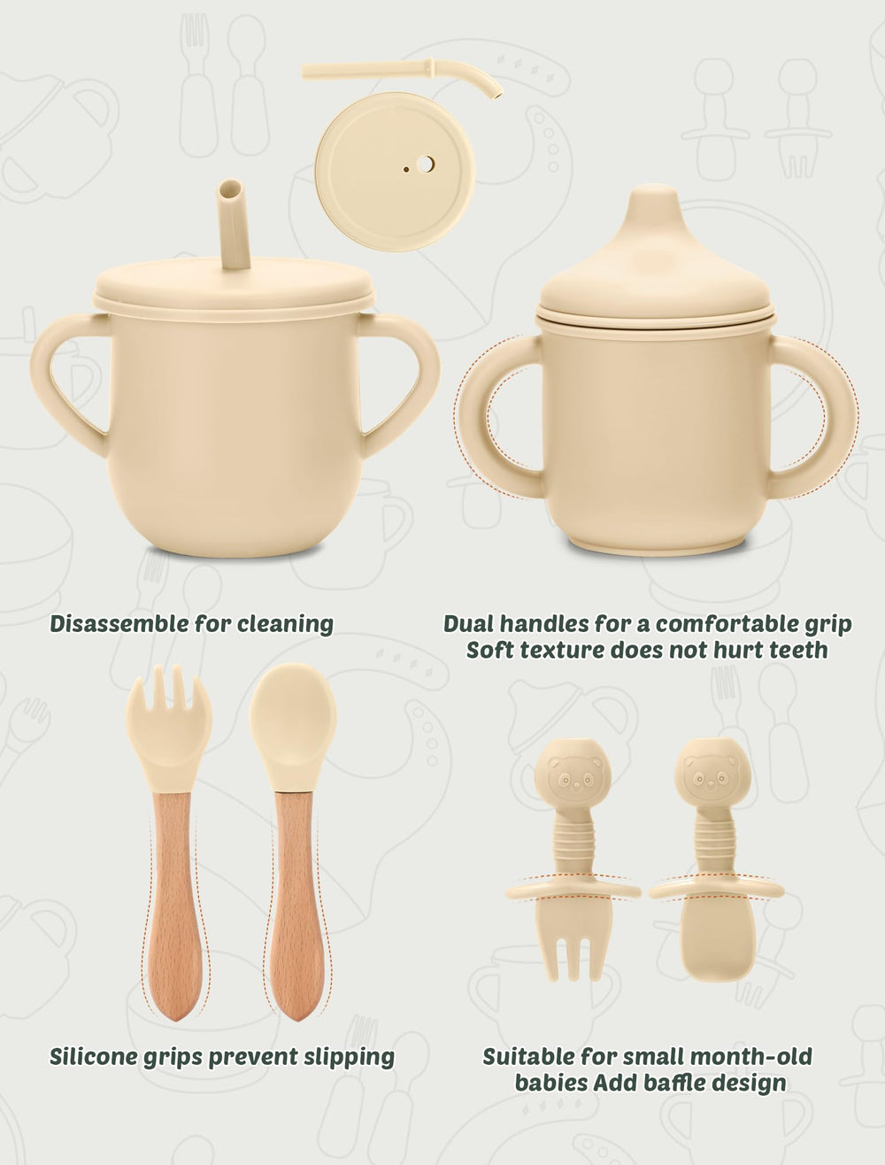 JELLDJK straw cup designed for easy sipping and learning.