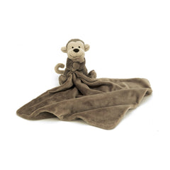 Jellycat Bashful Monkey Soother fur detail for gentle snuggles.