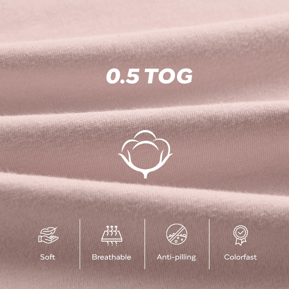 Jellymoni 0.5 Tog label indicates comfort for mild room temperatures.