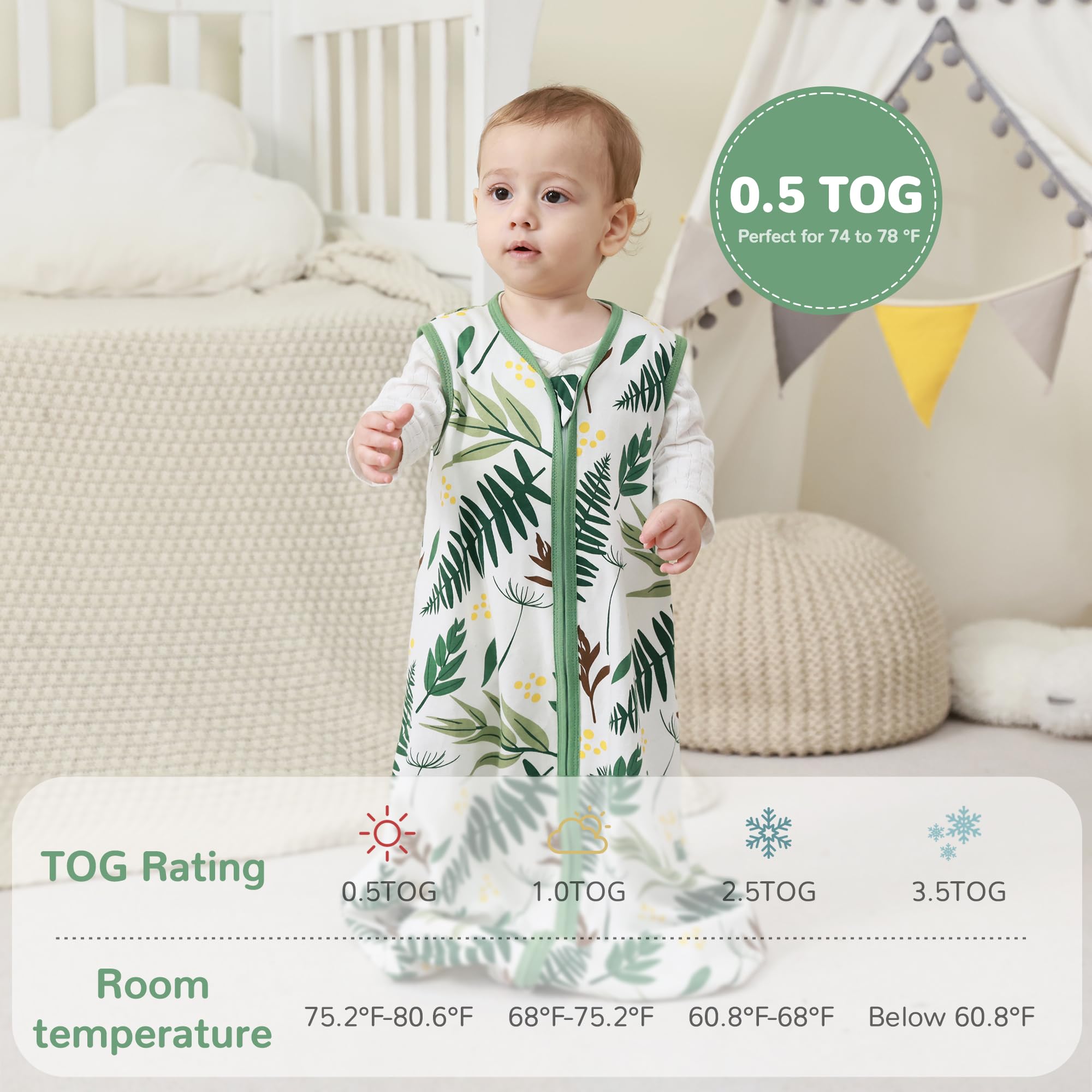 Jellymoni 3-pack sleep sacks provide versatile bedtime wardrobe for toddlers.