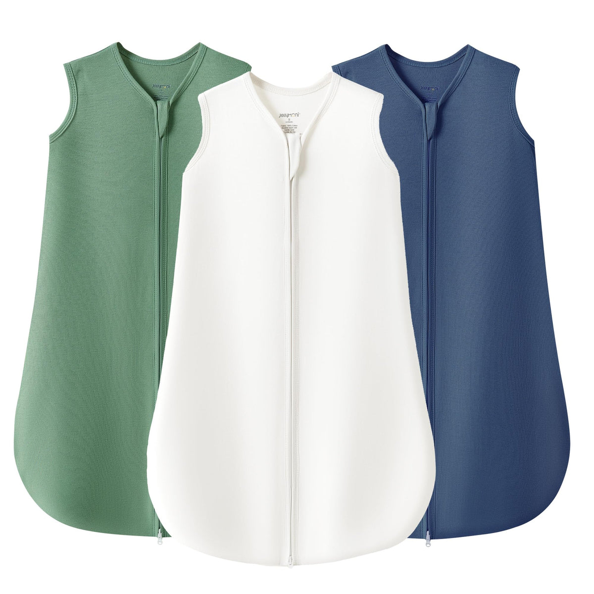 JELLYMONI baby sleep sack with 2-way zipper for easy diaper changes and dressing.