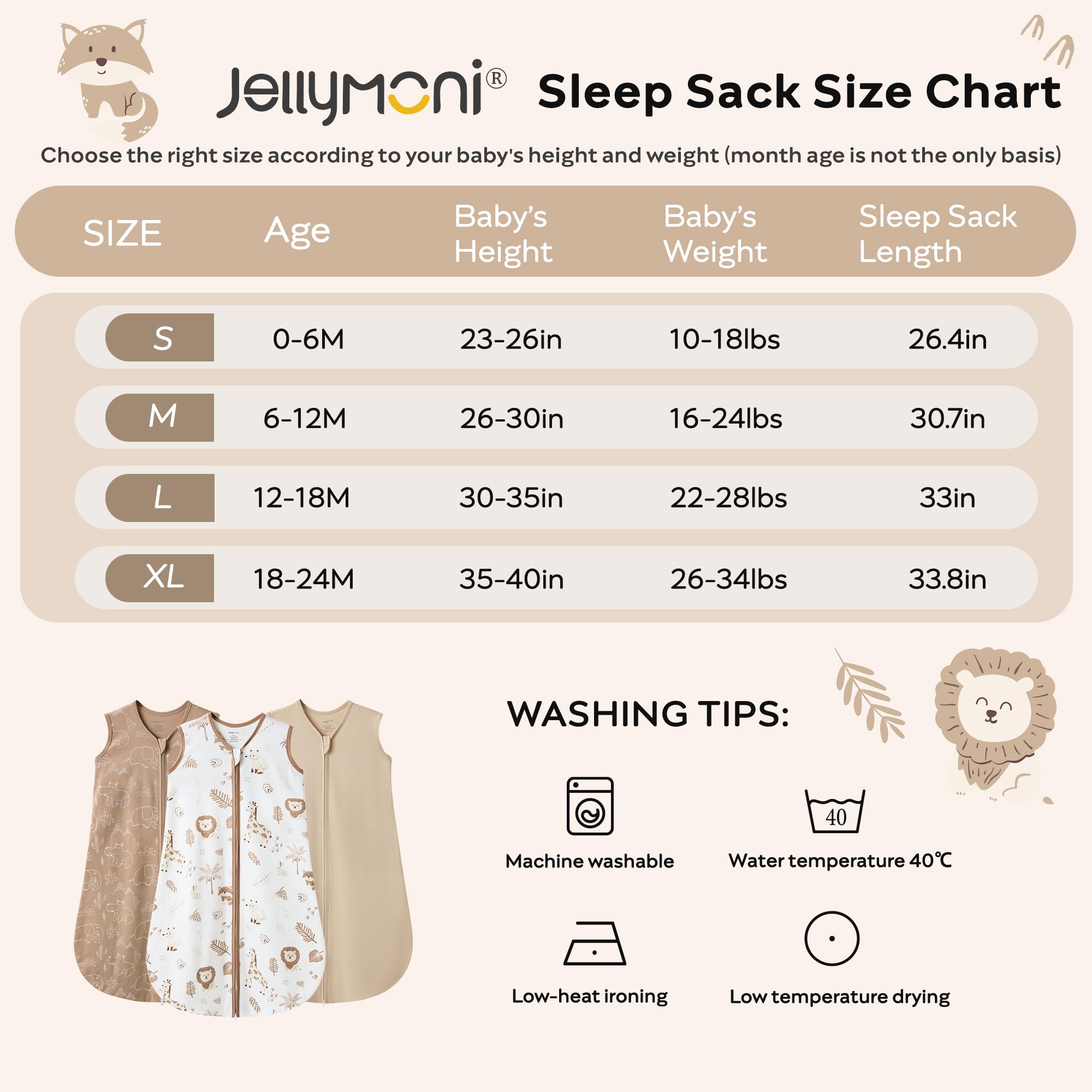 JELLYMONI 3-pack sleeping sacks for multi-night use and travel