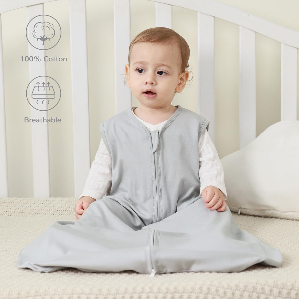 Jellymoni baby sleep sack back view highlighting breathable fabric.