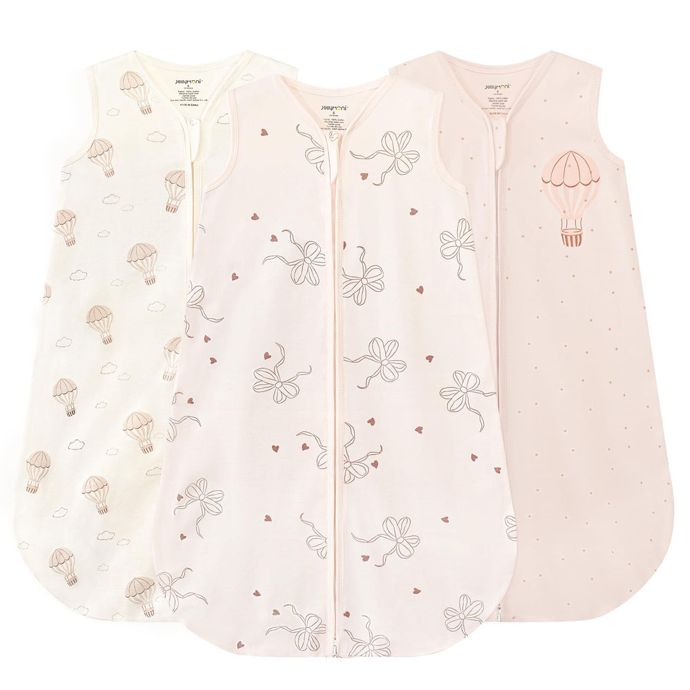 JELLYMONI baby sleep sack front view in 0.5 TOG for newborn warmth and breathability