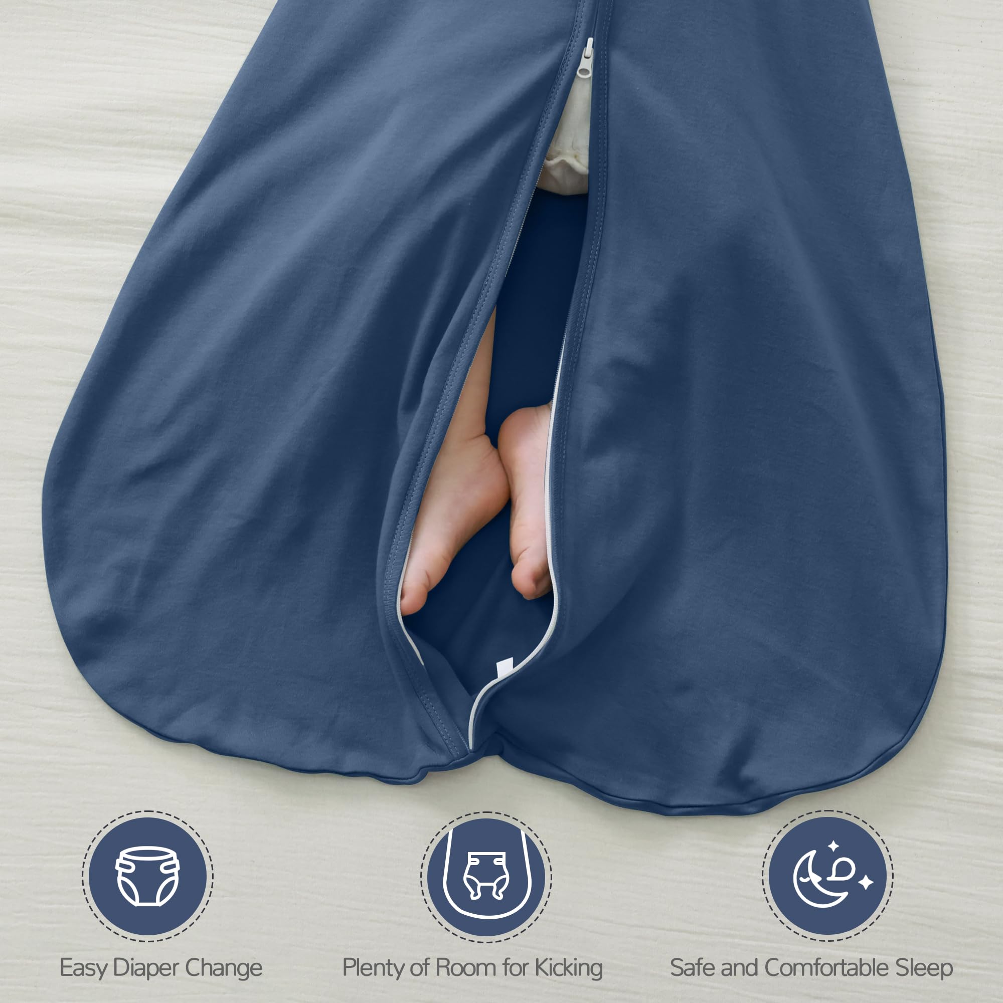 JELLYMONI baby sleep sack machine-washable for simple cleaning and maintenance.