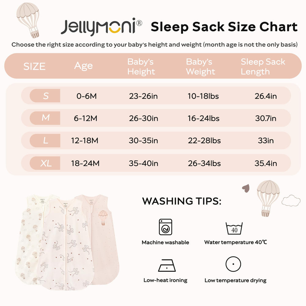 JELLYMONI machine washable sleep sack simplifies care
