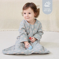 JELLYMONI sleep sack with mitten cuffs keeps tiny hands warm