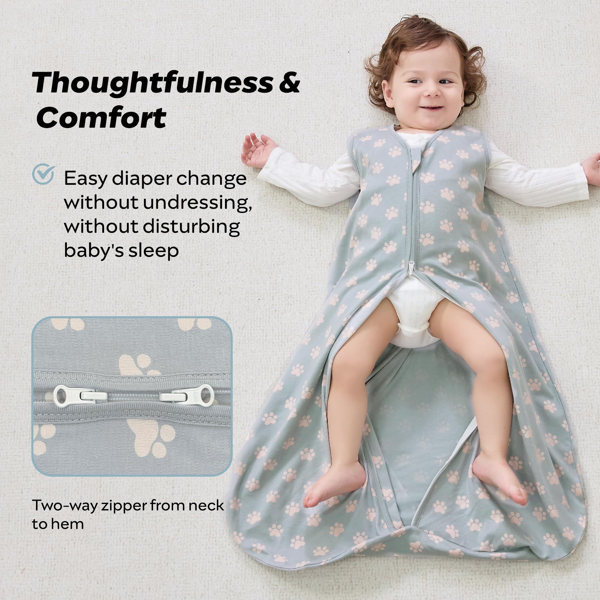 JELLYMONI 2-pack sleepsacks ready for busy mornings and changing seasons.