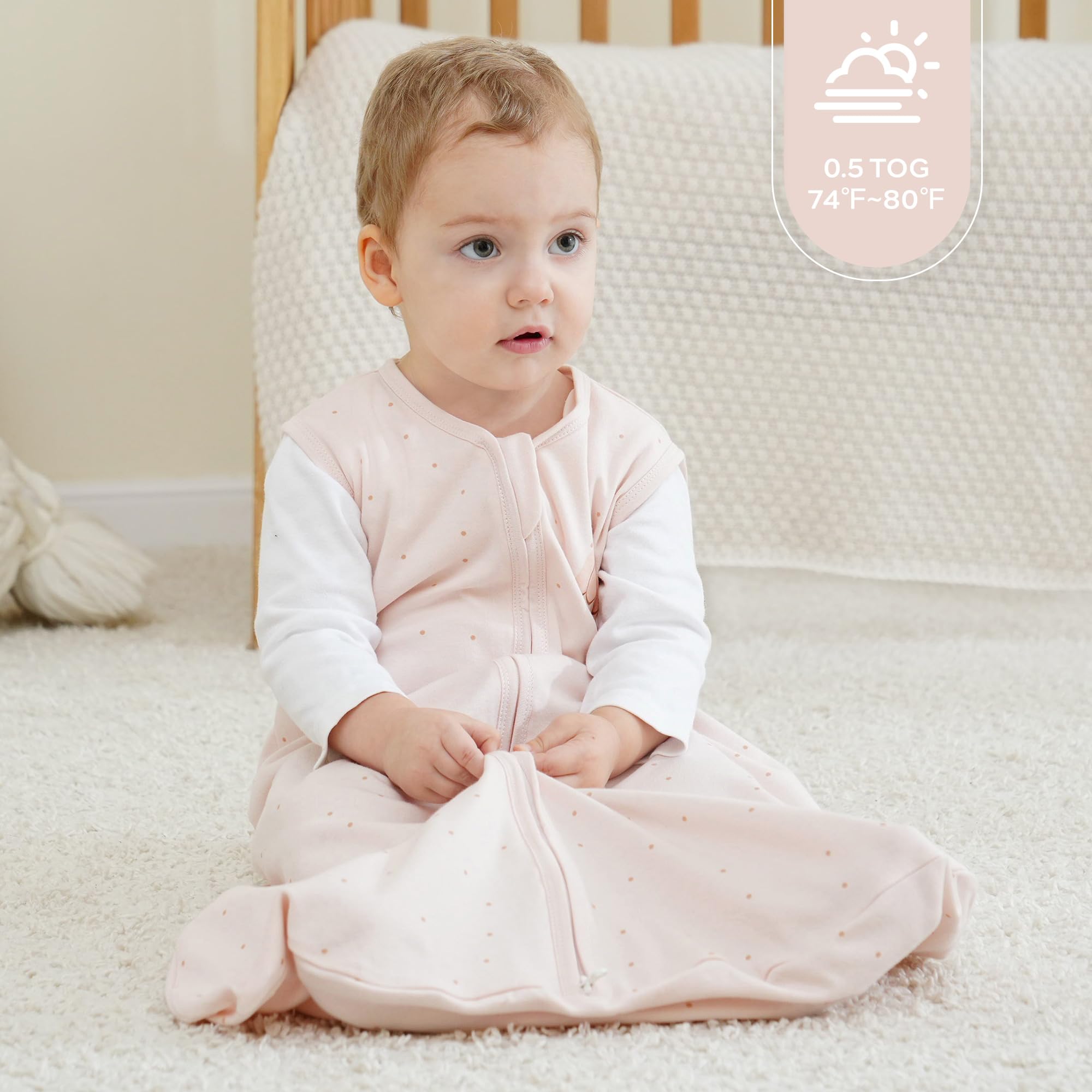 JELLYMONI sleep sack 0.5 TOG suitable for varied room temps
