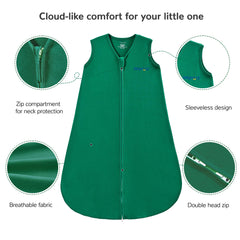 JELLYMONI two-way zipper sleep sack enables quick diaper changes.