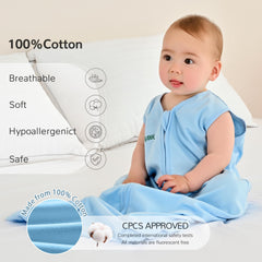 JELLYMONI Sleep Sack zipper detail highlights two-way access for easy dressing.