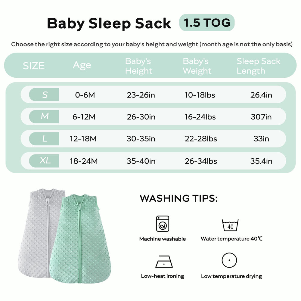 JELLYMONI sizes 0-24 months fit growing babies for extended use.